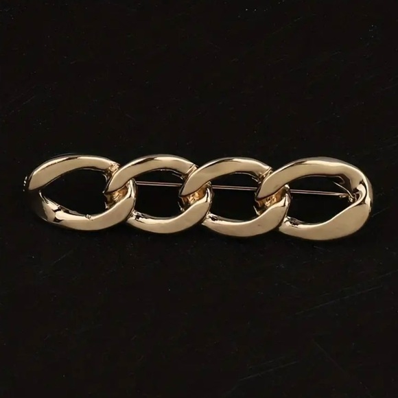 Elegant Durable Metal Golden Minimalistic Luxury Brooch - Picture 1 of 2